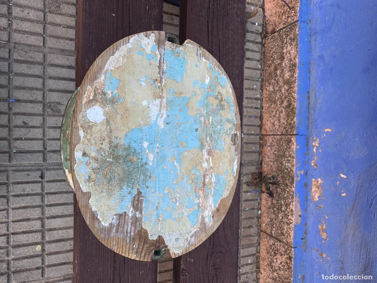 Antig&uuml;edades: Antigua peana madera policromada - Foto 3