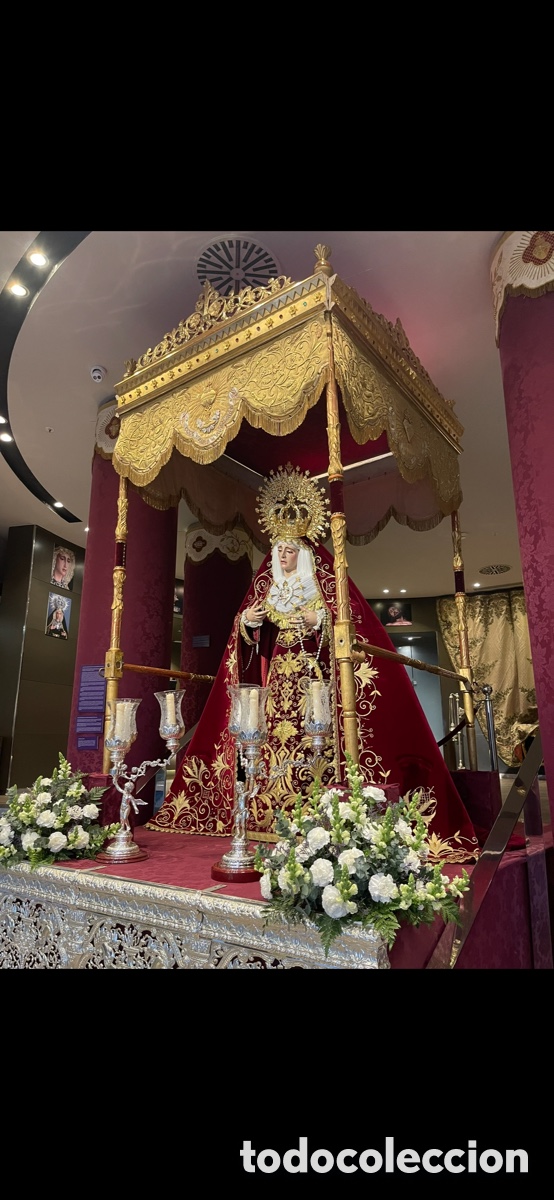 Antig&uuml;edades: Gran palio bordado con estructura - Foto 11