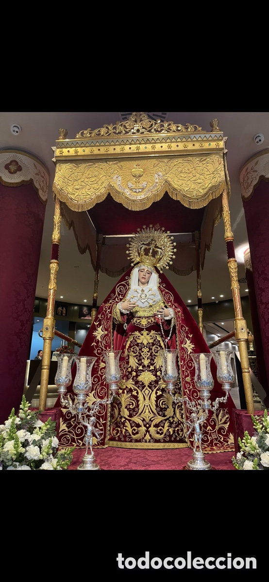 Antig&uuml;edades: Gran palio bordado con estructura - Foto 12