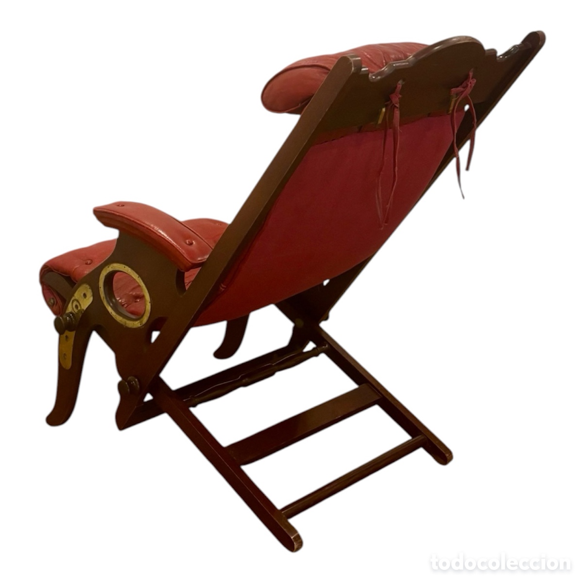 Antig&uuml;edades: Sill&oacute;n de campa&ntilde;a Circa 1.890. - Foto 4