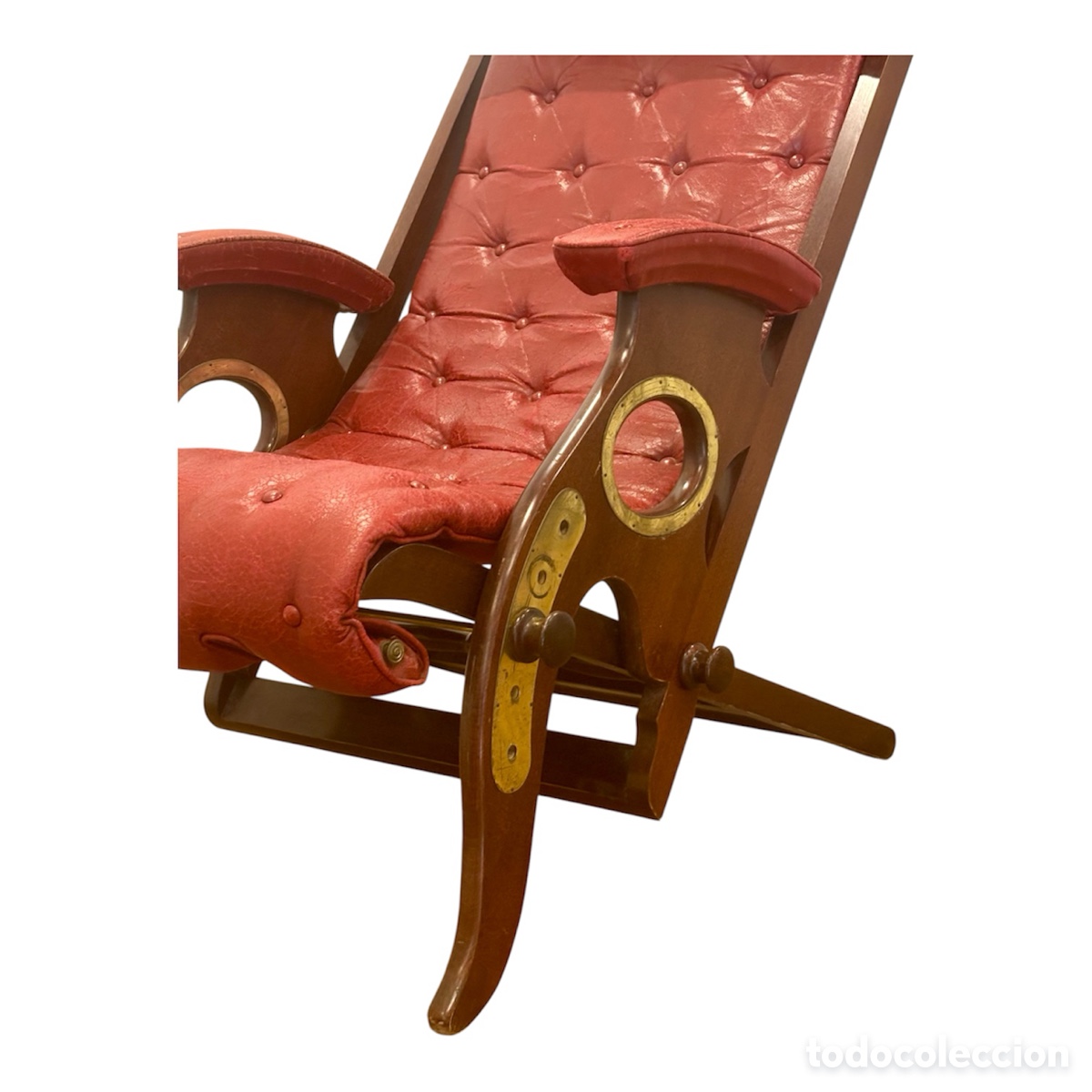 Antig&uuml;edades: Sill&oacute;n de campa&ntilde;a Circa 1.890. - Foto 7