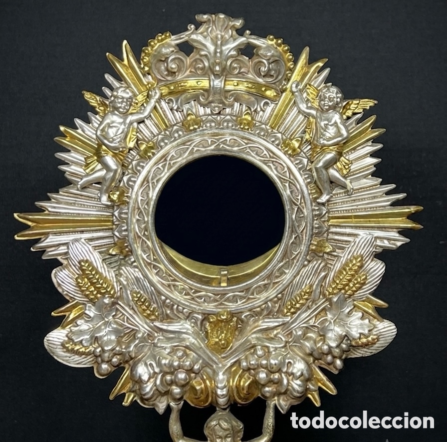 Antig&uuml;edades: Custodia Eucar&iacute;stica. Siglo XIX - Foto 3