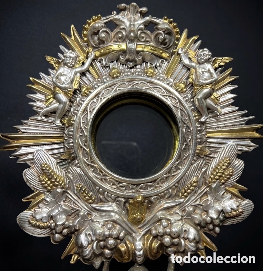 Antig&uuml;edades: Custodia Eucar&iacute;stica. Siglo XIX - Foto 6