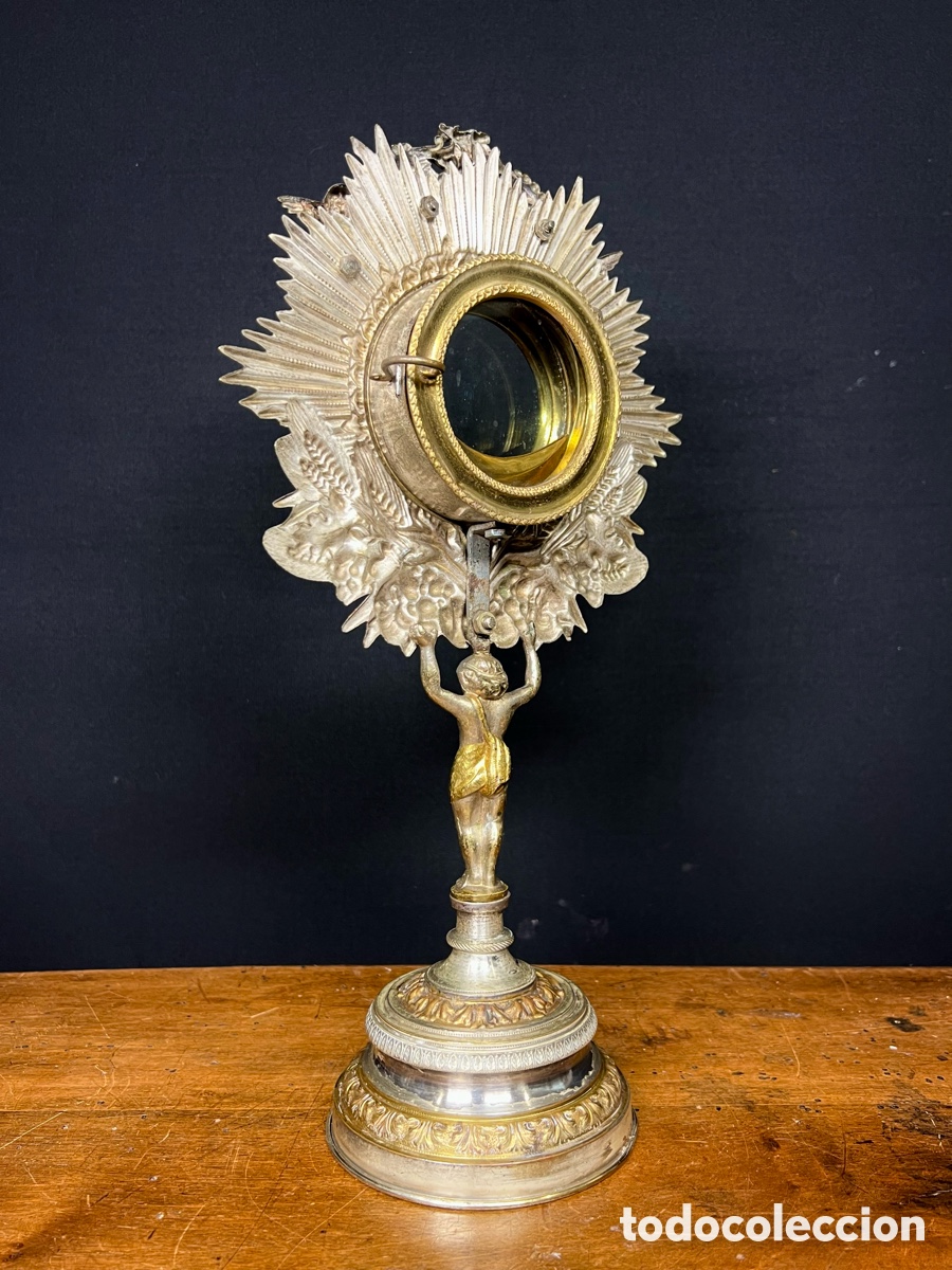Antig&uuml;edades: Custodia Eucar&iacute;stica. Siglo XIX - Foto 12