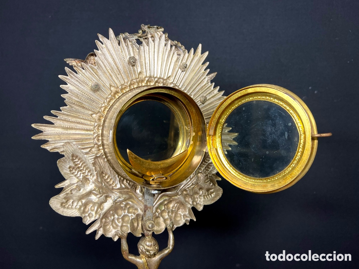 Antig&uuml;edades: Custodia Eucar&iacute;stica. Siglo XIX - Foto 13
