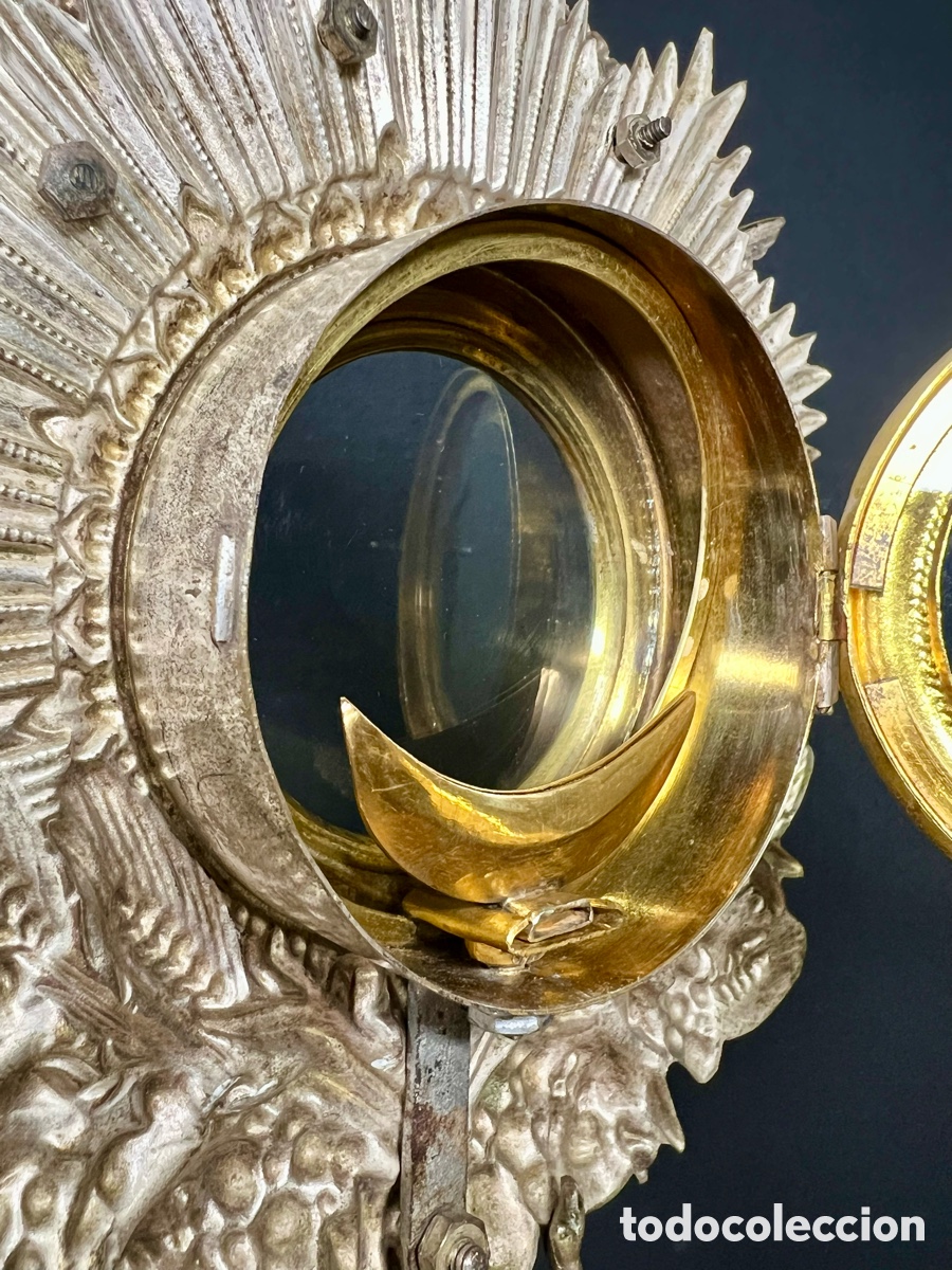 Antig&uuml;edades: Custodia Eucar&iacute;stica. Siglo XIX - Foto 14
