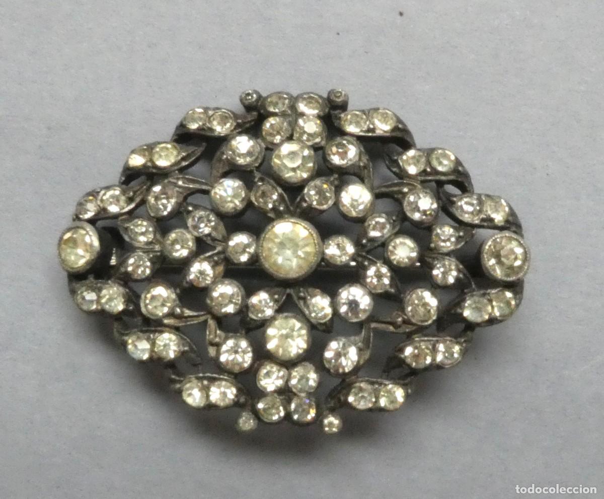 Antig&uuml;edades: ANTIGUO BROCHE DE CRITALES PPIO.S.XX