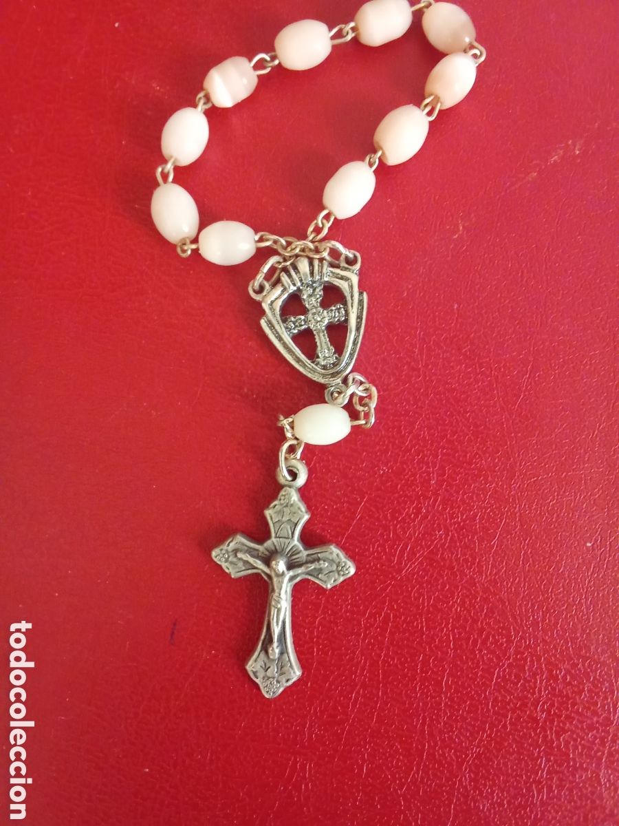 Antig&uuml;edades: Peque&ntilde;o Rosario de mano Santo TORIBIO , ITALIA ,JMJ