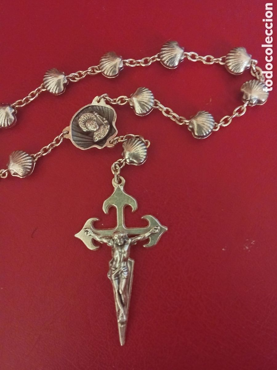 Antig&uuml;edades: Peque&ntilde;o Rosario de mano COMPOSTELANO , Santiago Compostela ,JMJ