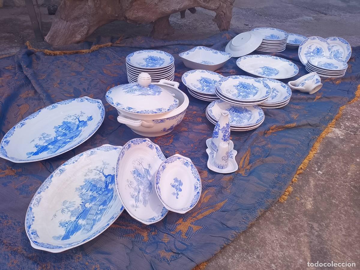 Antiguidades: Vajilla porcelana Royal china Vigo 57 piezas