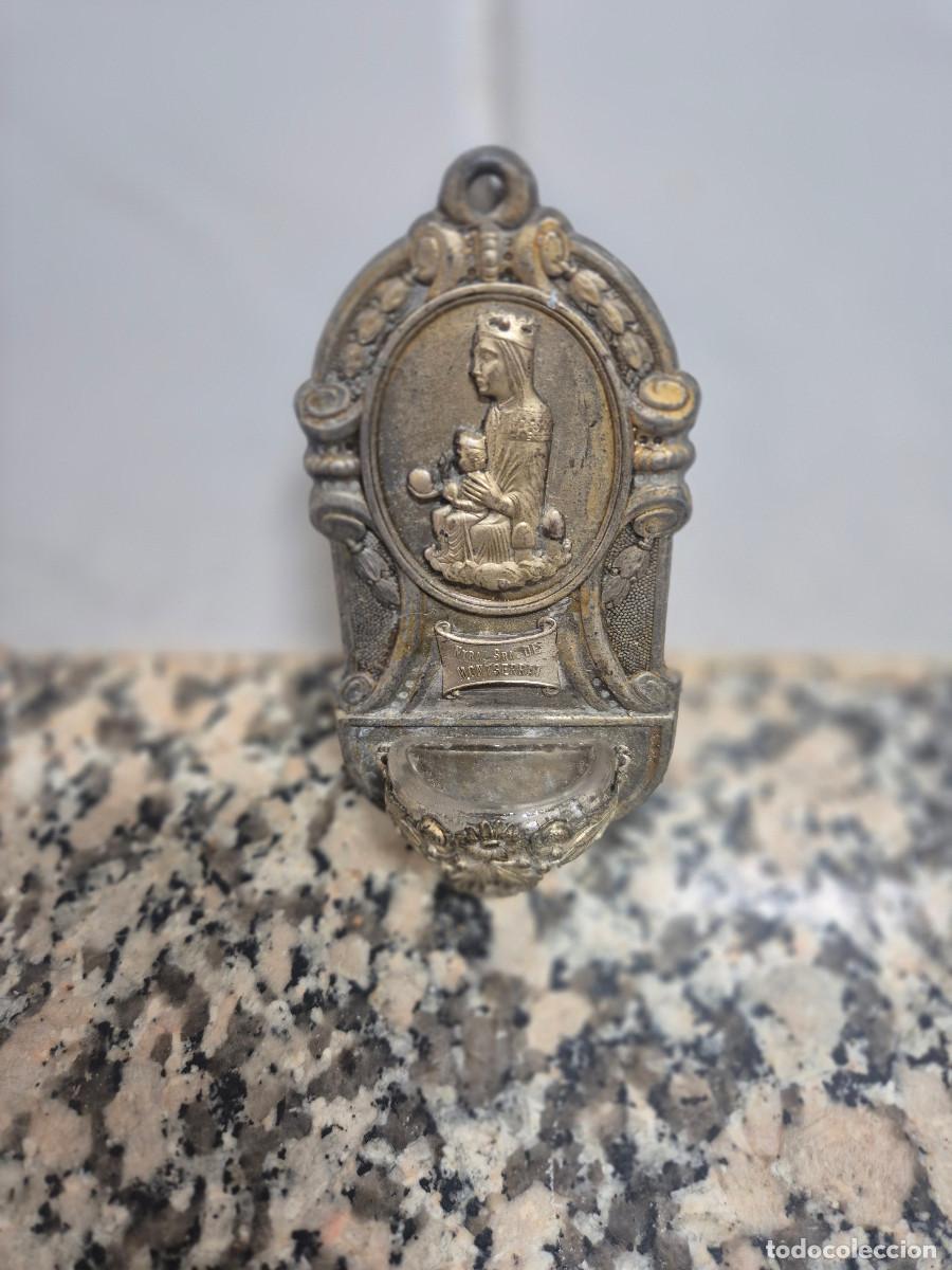 Antig&uuml;edades: ANTIGUA BENDITERA VIRGEN NTRA. SRA DE MONTSERRAT.