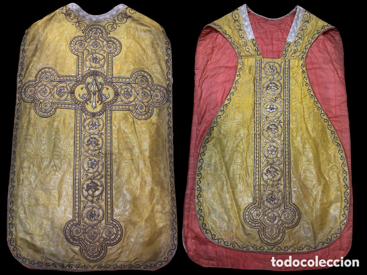 Antiquit&eacute;s: Casulla mariana bordada en oro