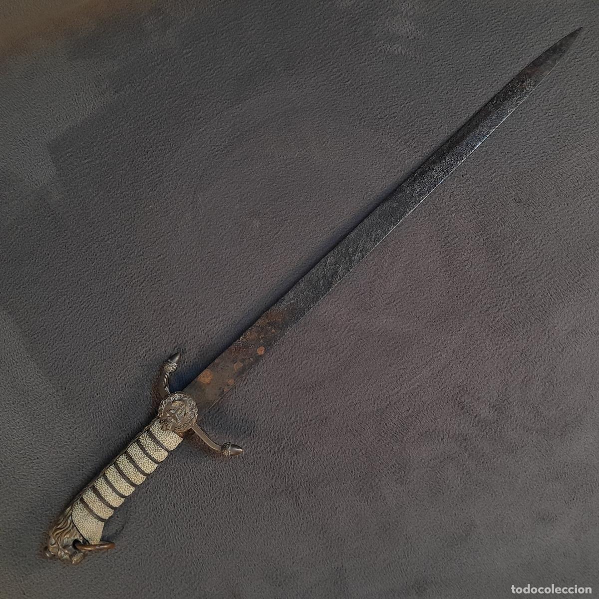 Antiques: SABLE CORTO DE OFICIAL DE MARINA ESPA&Ntilde;OL / 'HANGER' NAVAL. Finales del Siglo XVIII.