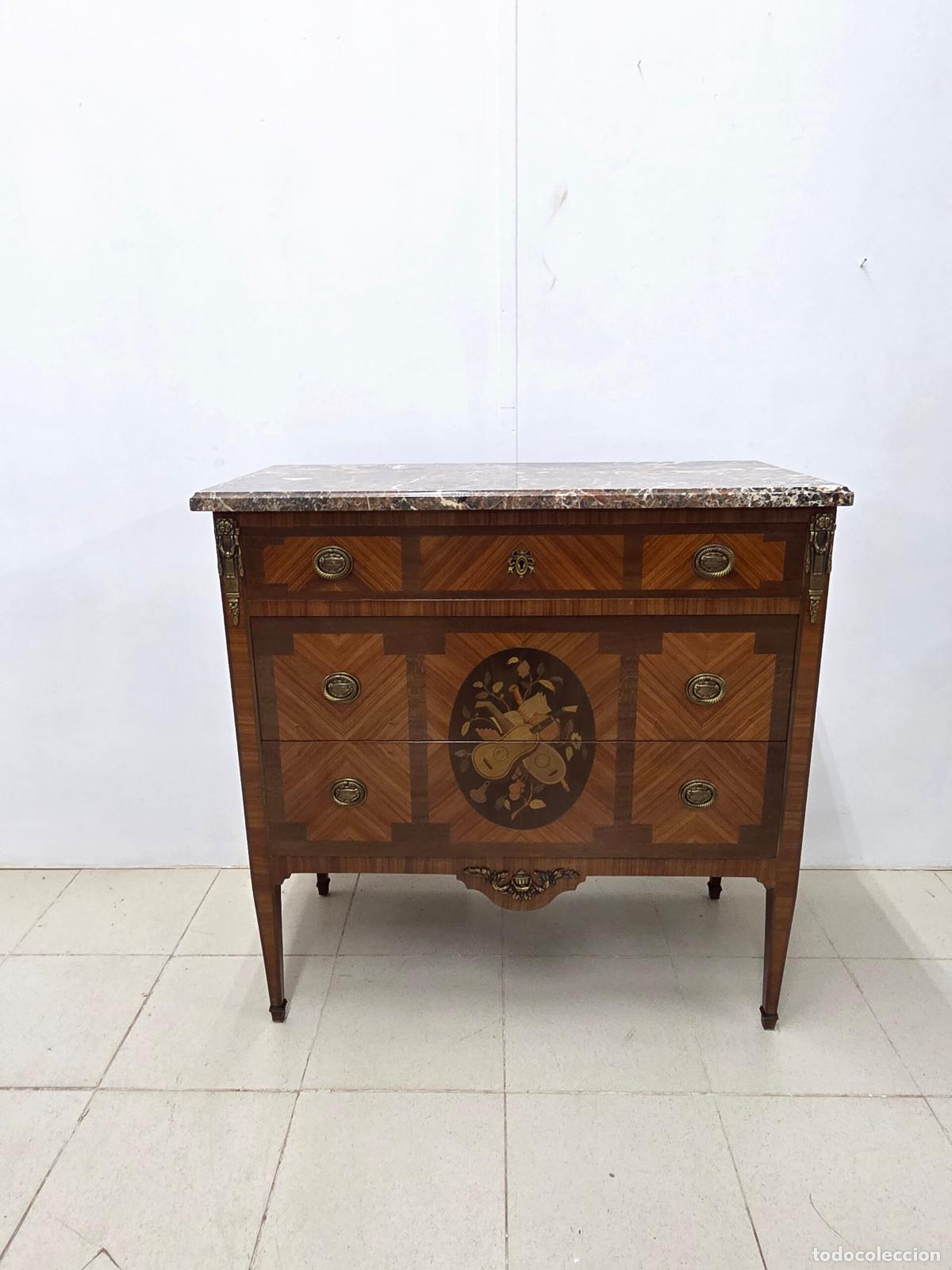 Antig&uuml;edades: Comoda marqueteria Luis XVI - Foto 1