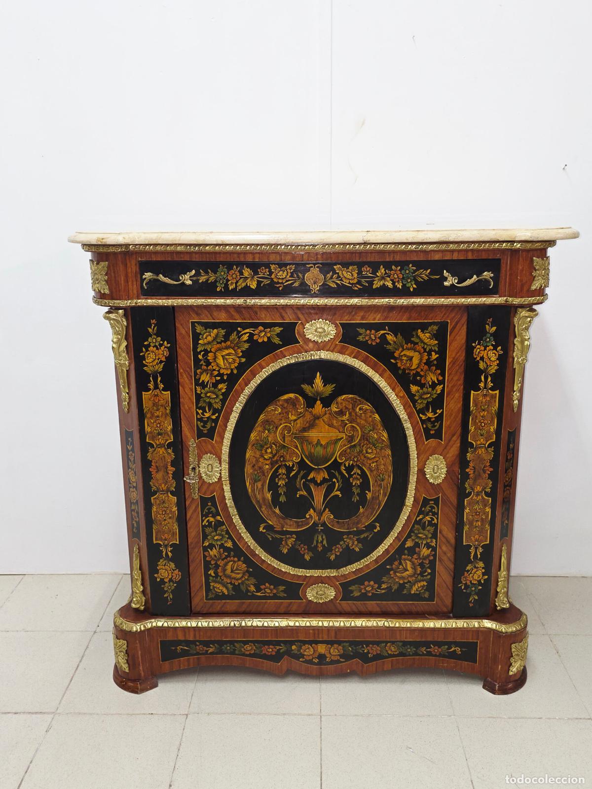 Antig&uuml;edades: Entredos Napoleon III marqueteria floral