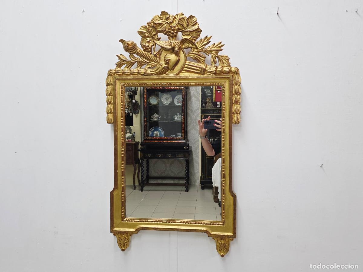 Antig&uuml;edades: Espejo Luis XVI madera y pan de oro - Foto 1