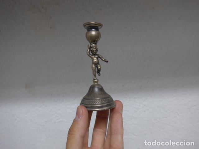 Antig&uuml;edades: Antiguo candelabro de plata contrastada de principios s.XX