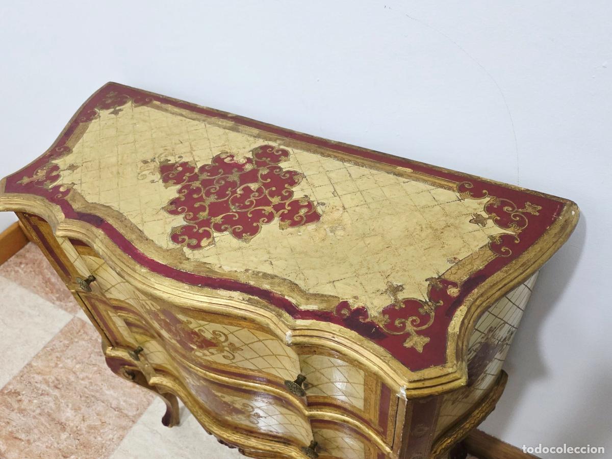 Antig&uuml;edades: Comoda florentina bombe policromada - Foto 2