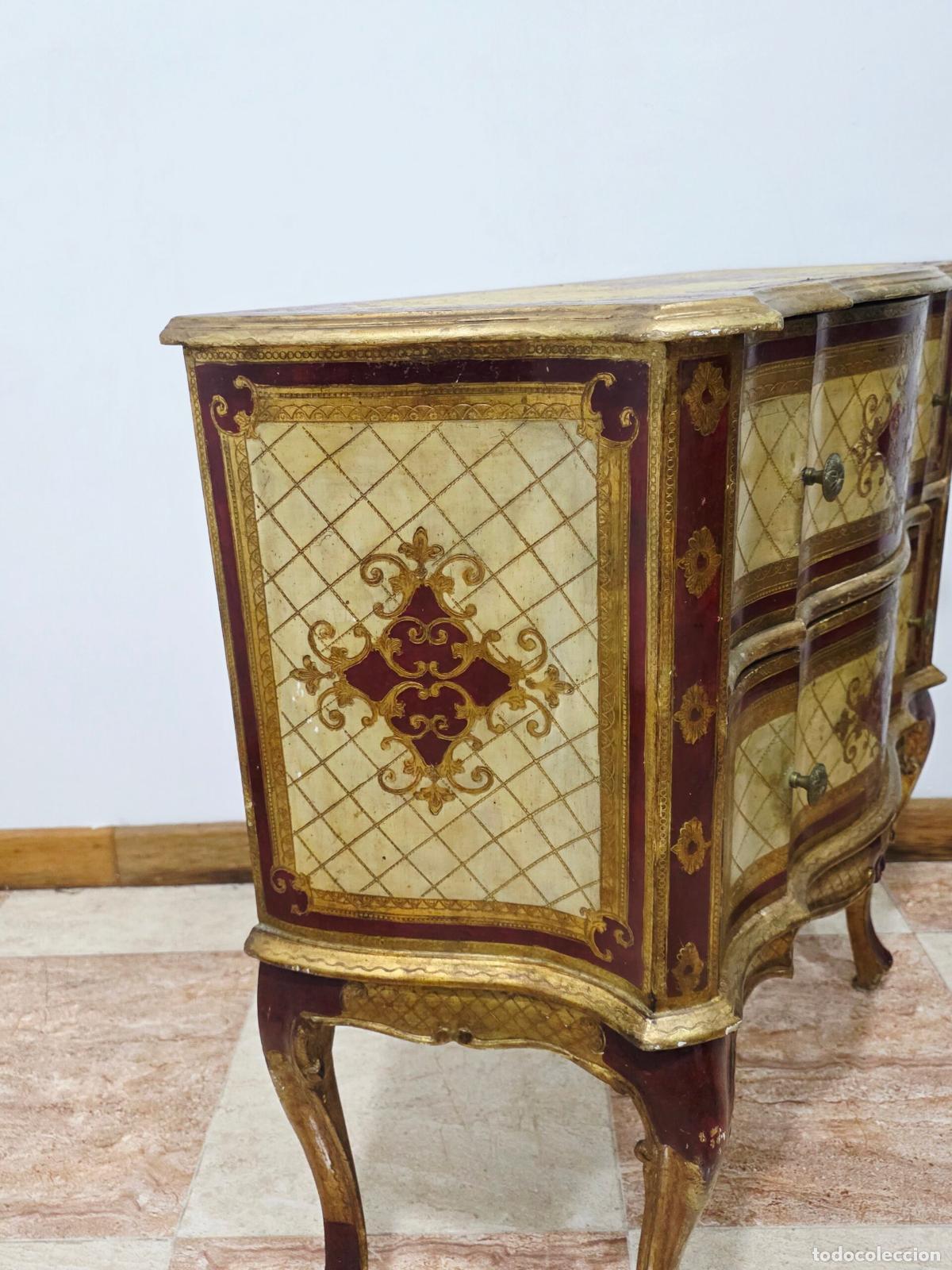 Antig&uuml;edades: Comoda florentina bombe policromada - Foto 5