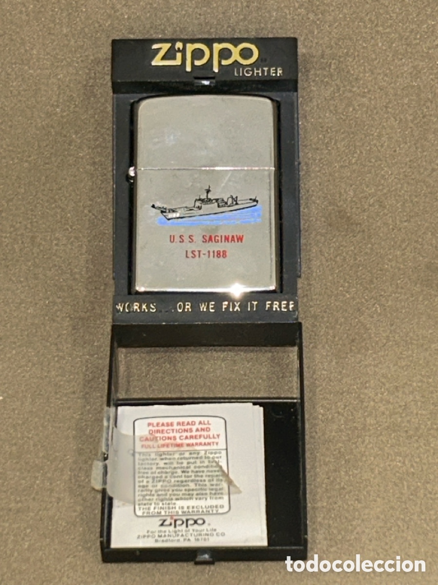 Antig&uuml;edades: ENCENDEDOR, MECHERO ZIPPO BRADFORD CON GARANTIA *EN SU CAJA ORIGINAL*