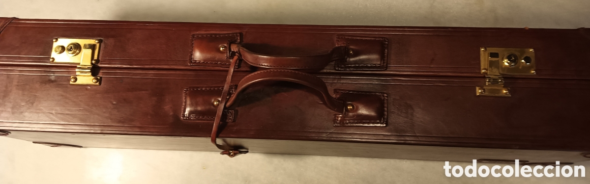 Antig&uuml;edades: Funda para una pareja de escopetas de caza de la casa kemen