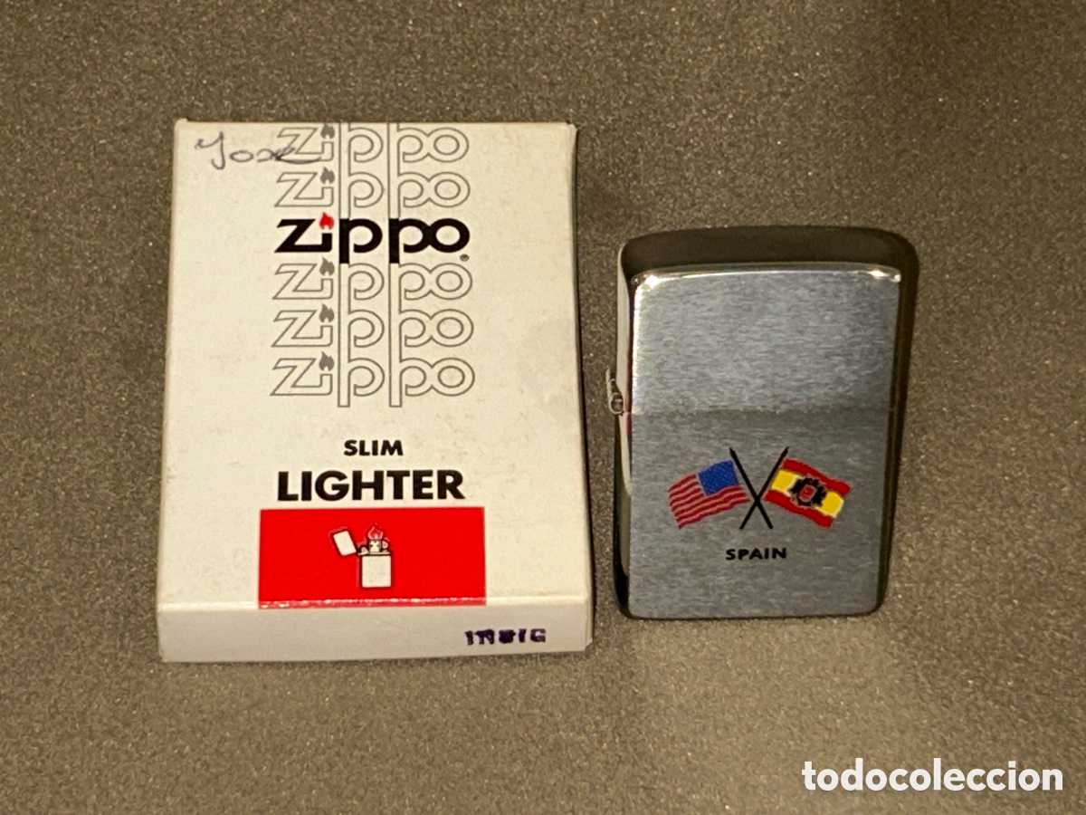 Antig&uuml;edades: ENCENDEDOR ZIPPO SPAIN EN SU CAJA ORIGINAL *VER FOTOS*