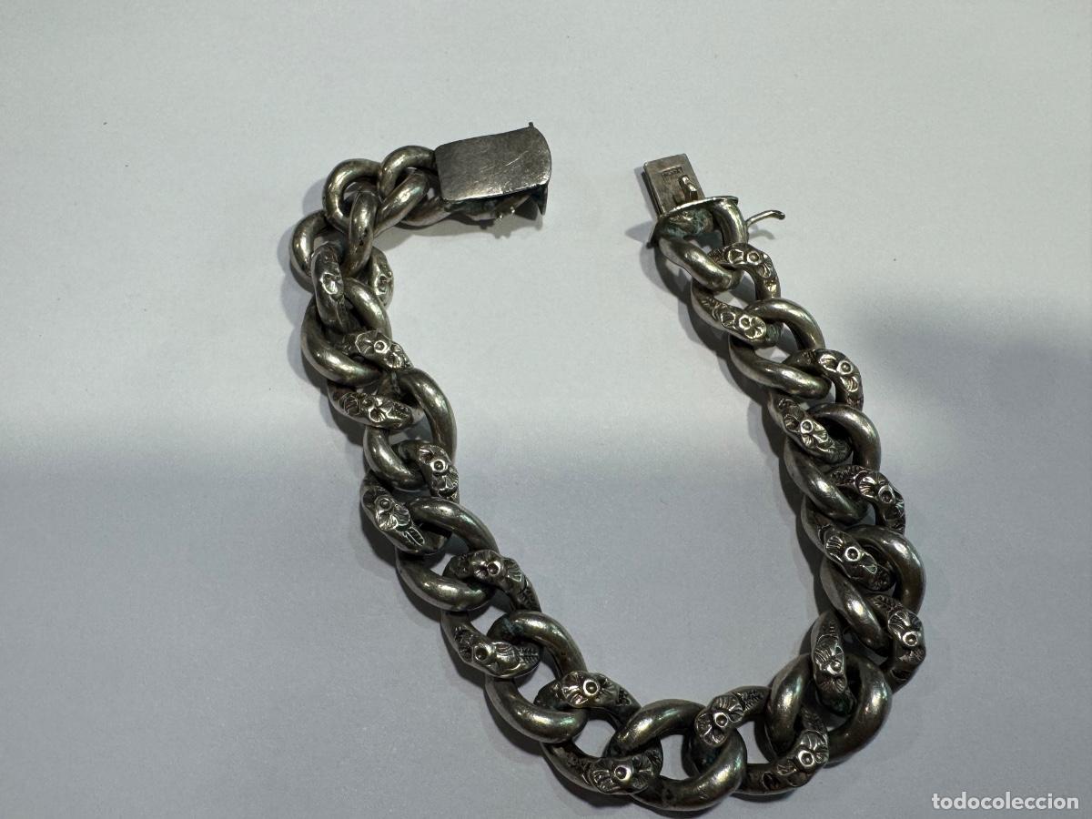 Antig&uuml;edades: PULSERA DE PLATA CON CONTRASTE (G) - Foto 4