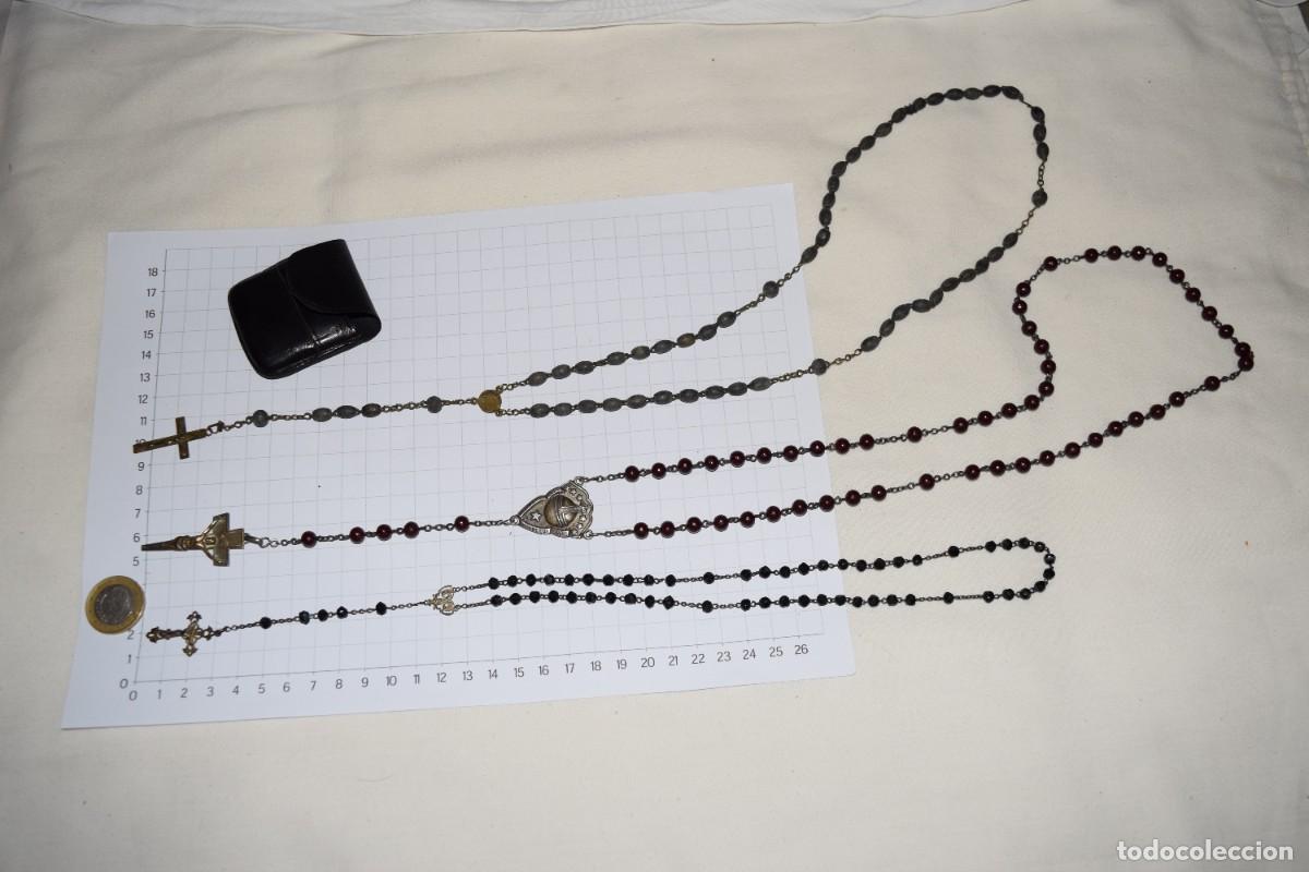 Antiguidades: Antiguo, vintage - 3 Rosarios de colecci&oacute;n, diferentes, tipos, clase y &eacute;pocas - &iexcl;MIRA FOSTOS! Lote 3