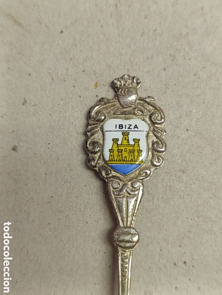Antig&uuml;edades: CUCHARILLA DE PLATA CON ESMALTE DE IBIZA. - Foto 2