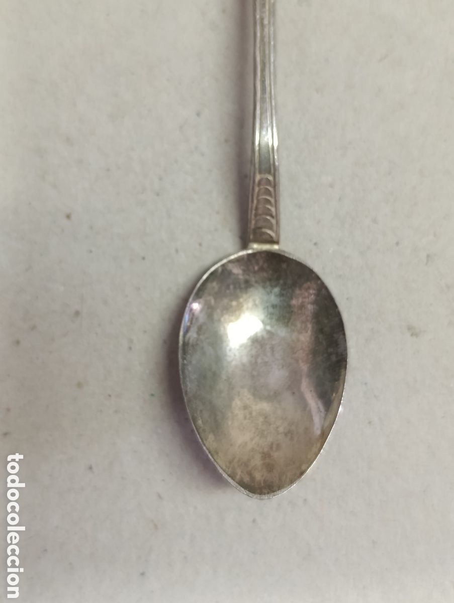 Antig&uuml;edades: CUCHARILLA DE PLATA CON ESMALTE DE IBIZA. - Foto 3
