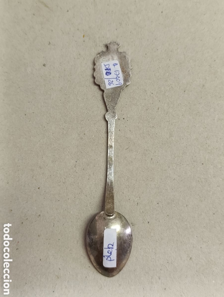Antig&uuml;edades: CUCHARILLA DE PLATA CON ESMALTE DE IBIZA. - Foto 4