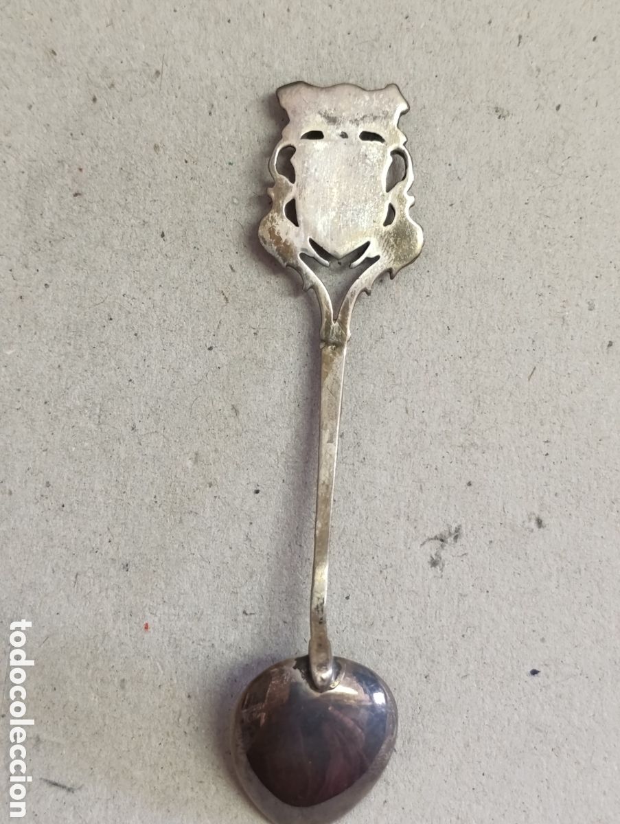 Antig&uuml;edades: CUCHARILLA DE PLATA CON ESMALTE DE VALLADOLID. - Foto 4