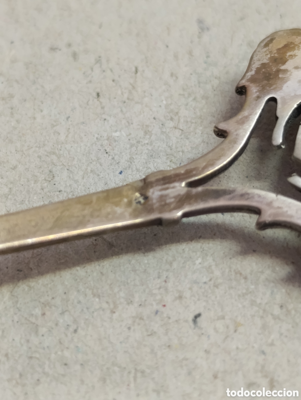 Antig&uuml;edades: CUCHARILLA DE PLATA CON ESMALTE DE VALLADOLID. - Foto 5