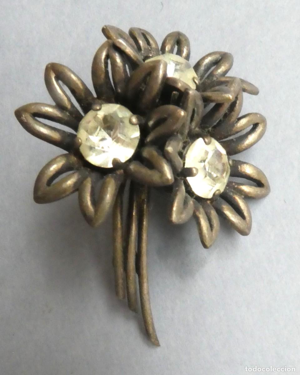 Antig&uuml;edades: ANTIGUO BROCHE CON CRISTALES PPIO.S.XX