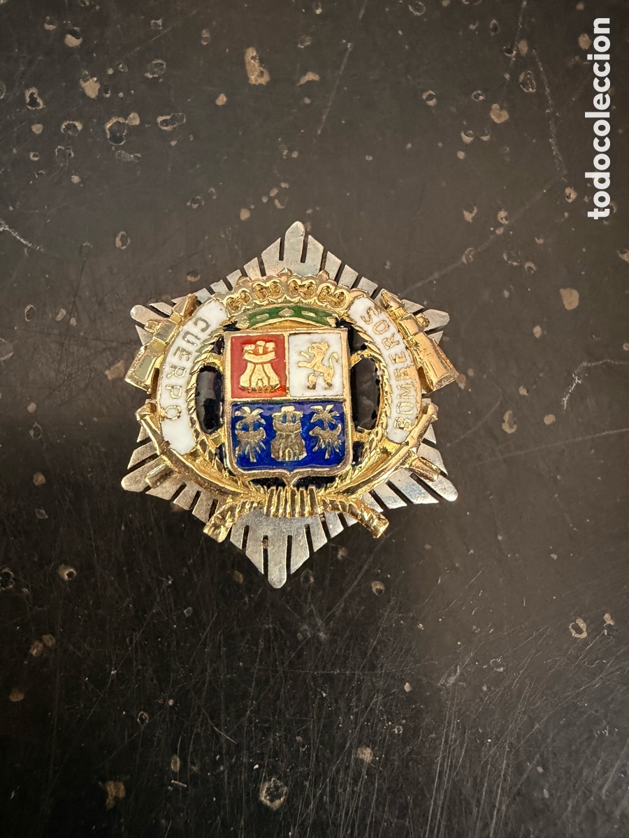 Antig&uuml;edades: PLACA PEQUE&Ntilde;A ANTIGUA DE LOS BOMBEROS - Foto 1