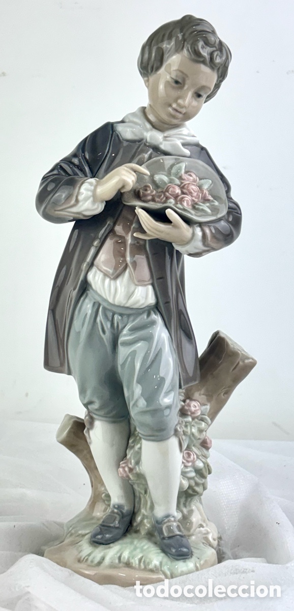Antiquit&auml;ten: FIGURA DE LLADR&Oacute; - DONCEL CON FLORES - 4757