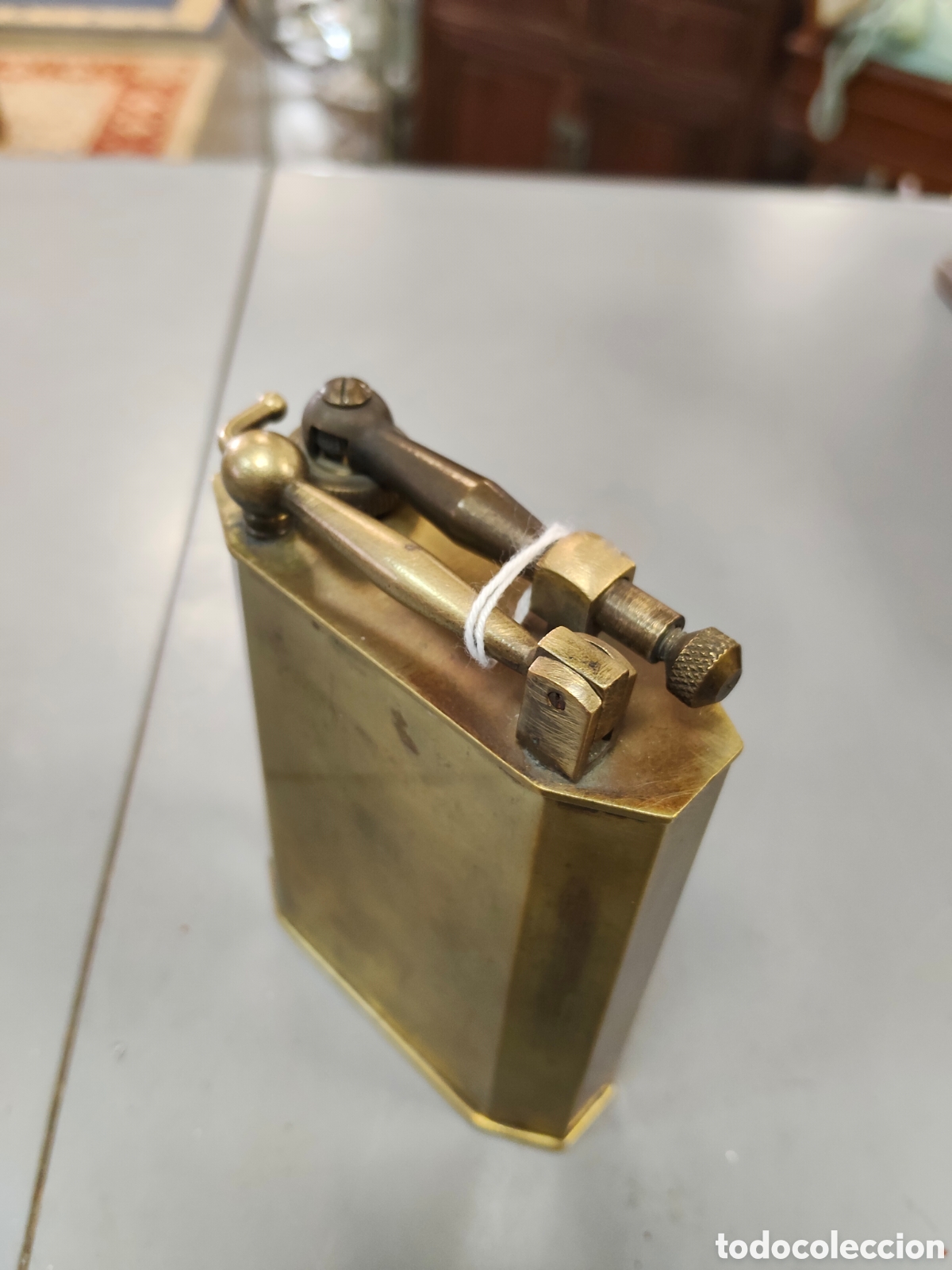 Antig&uuml;edades: Gran mechero de lat&oacute;n recargable - Foto 3