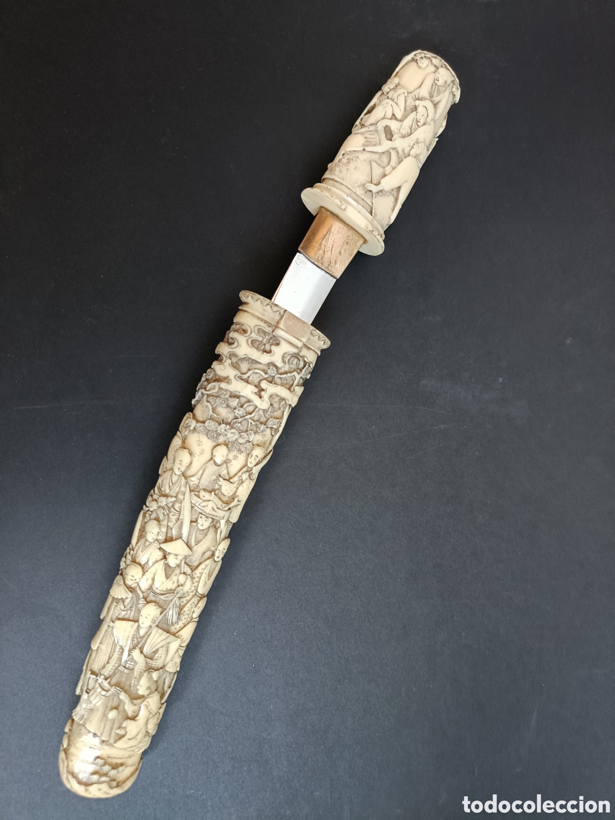 Antig&uuml;edades: Daga Japonesa Tanto con Estuche - Foto 10