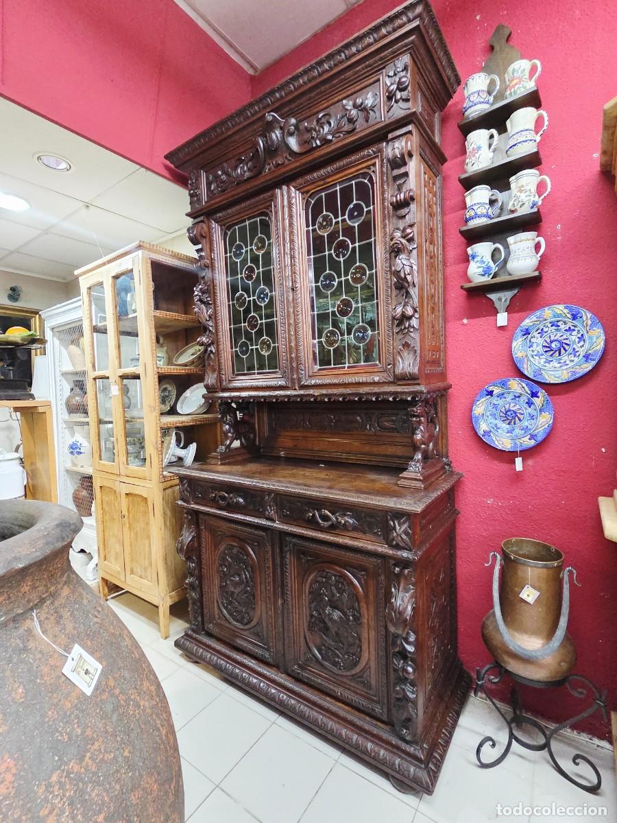 Antig&uuml;edades: Trinchero aparador cristales emplomados