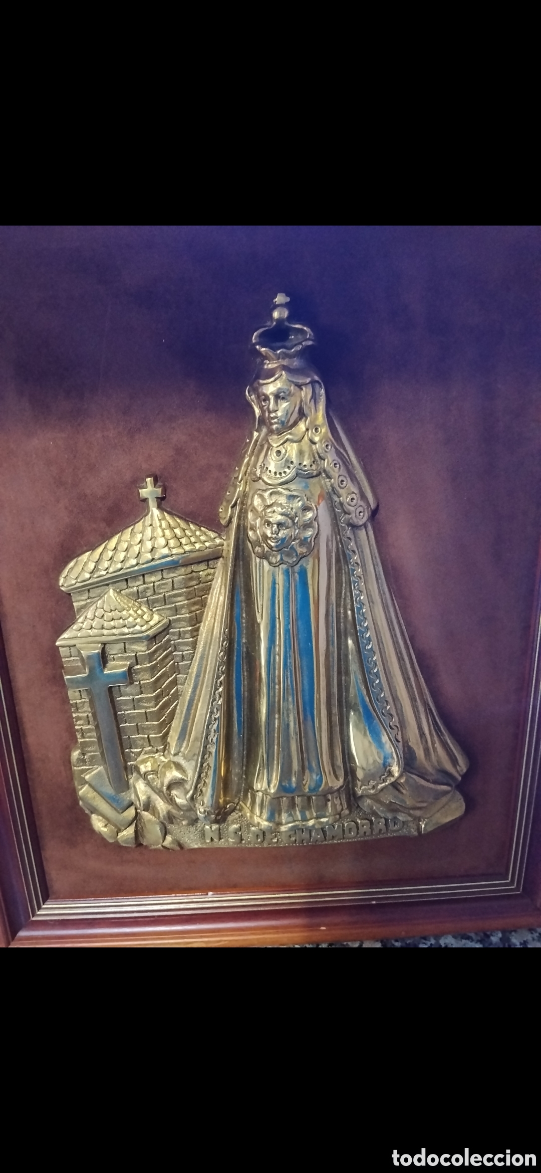 Antig&uuml;edades: Virgen de chamorro en bronce macizo - Foto 2