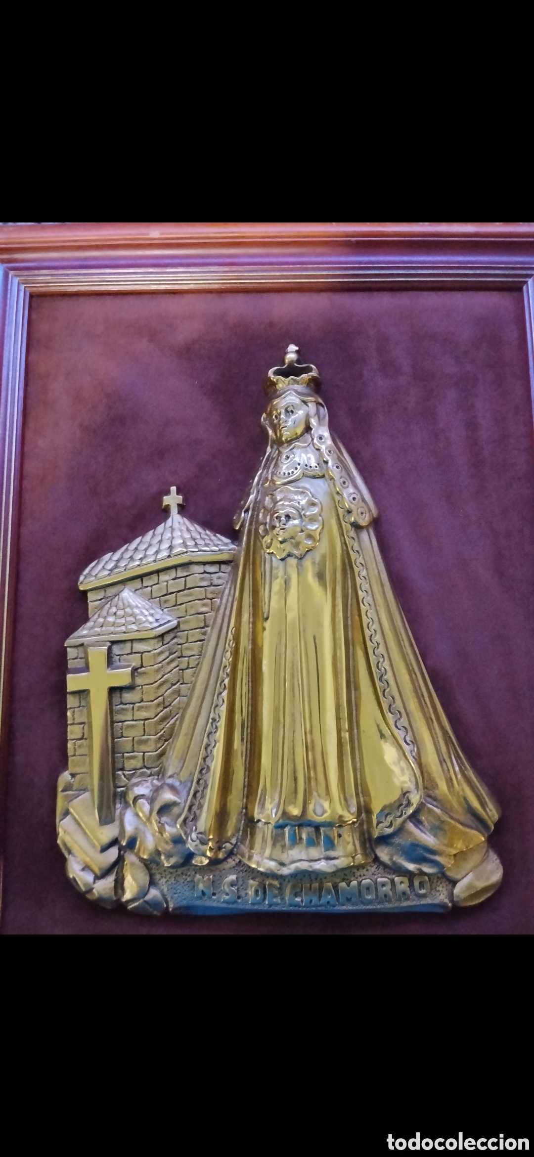 Antig&uuml;edades: Virgen de chamorro en bronce macizo - Foto 1
