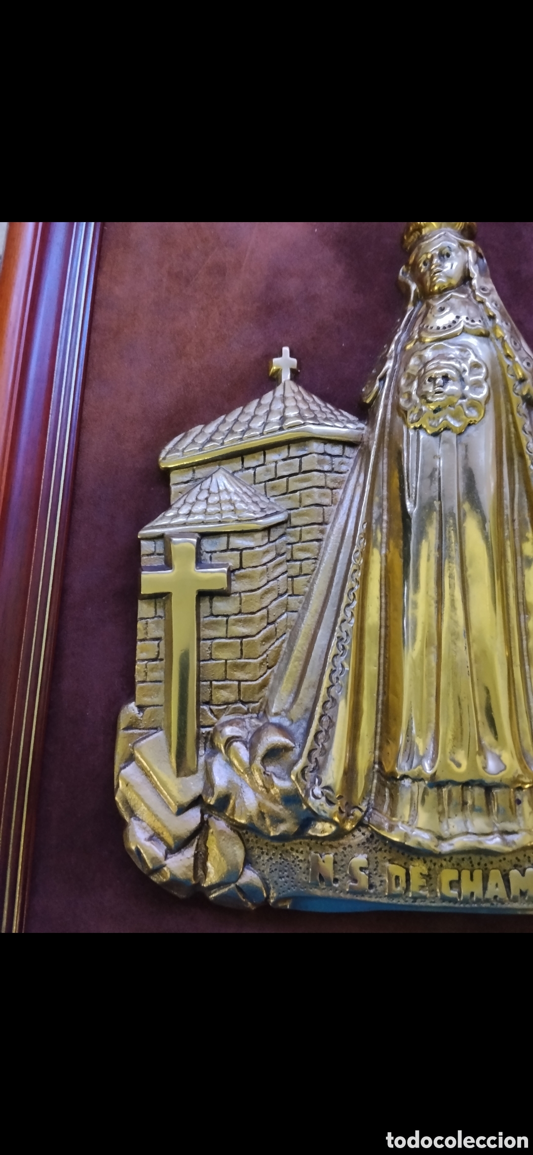 Antig&uuml;edades: Virgen de chamorro en bronce macizo - Foto 4
