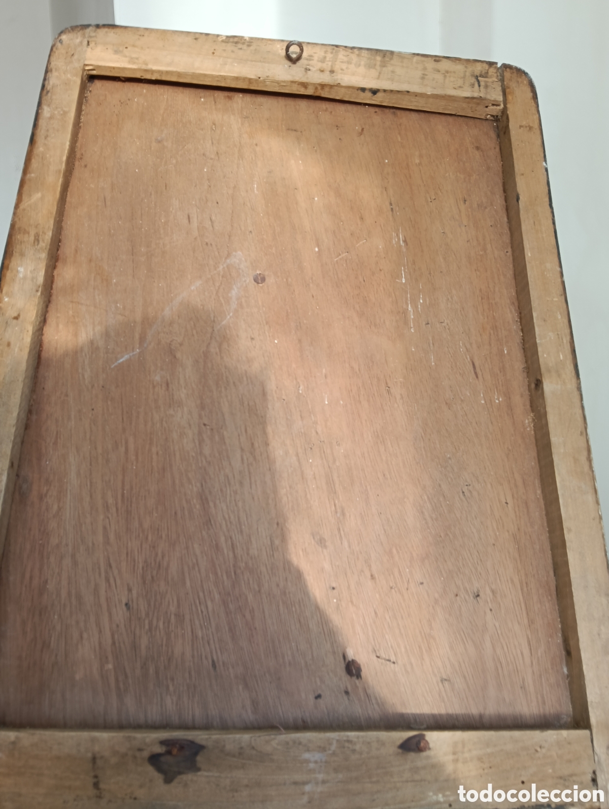 Antig&uuml;edades: Talla religiosa en tabl&oacute;n de madera - Foto 4