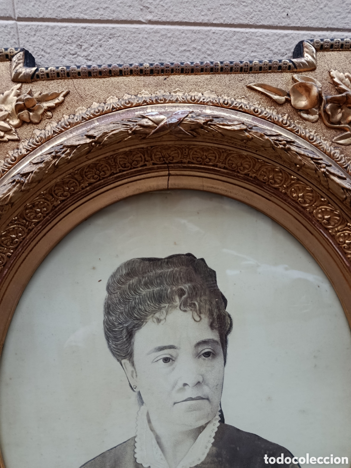 Antig&uuml;edades: Marco de retrato antiguo grande - Foto 3