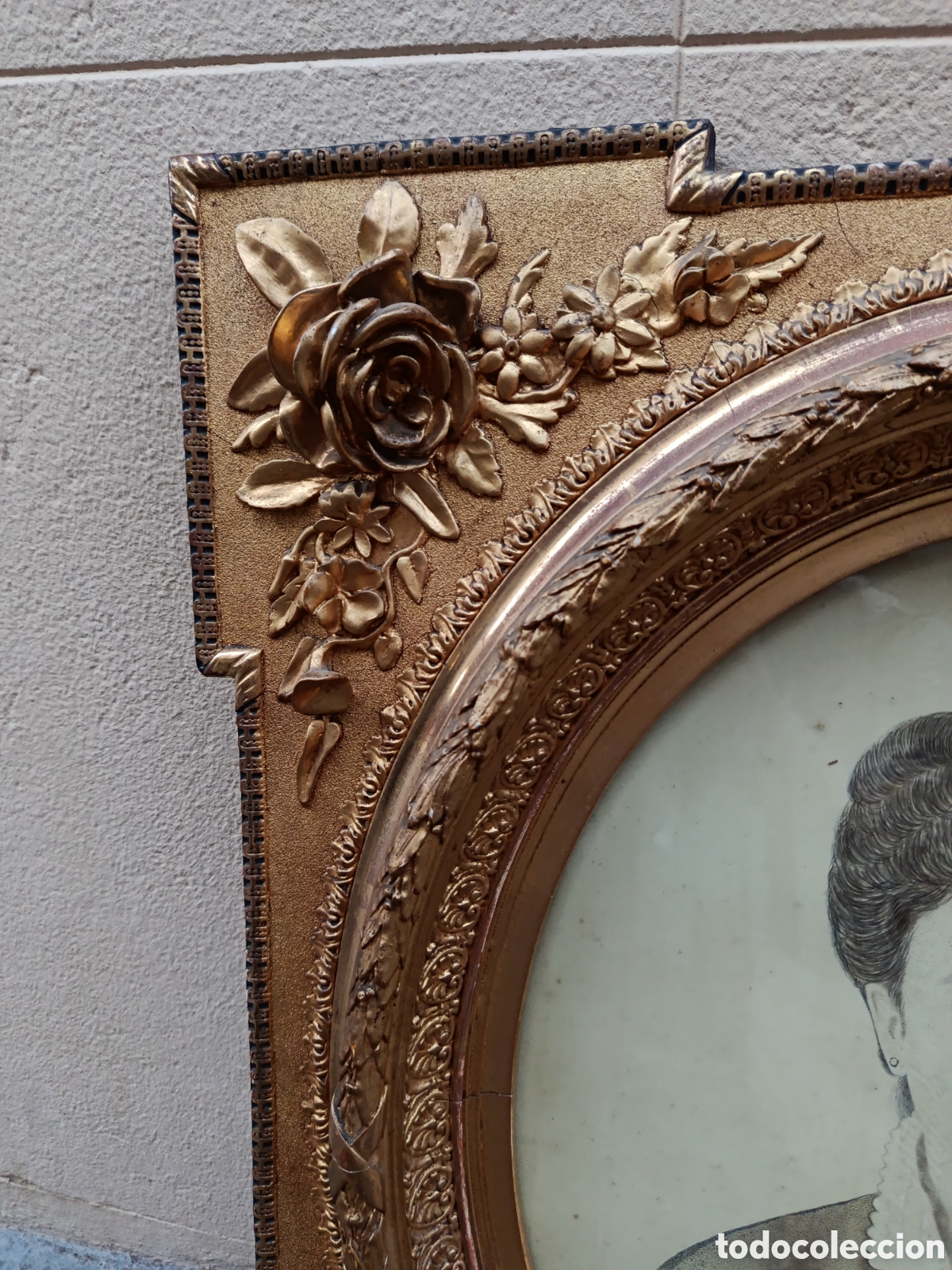 Antig&uuml;edades: Marco de retrato antiguo grande - Foto 4
