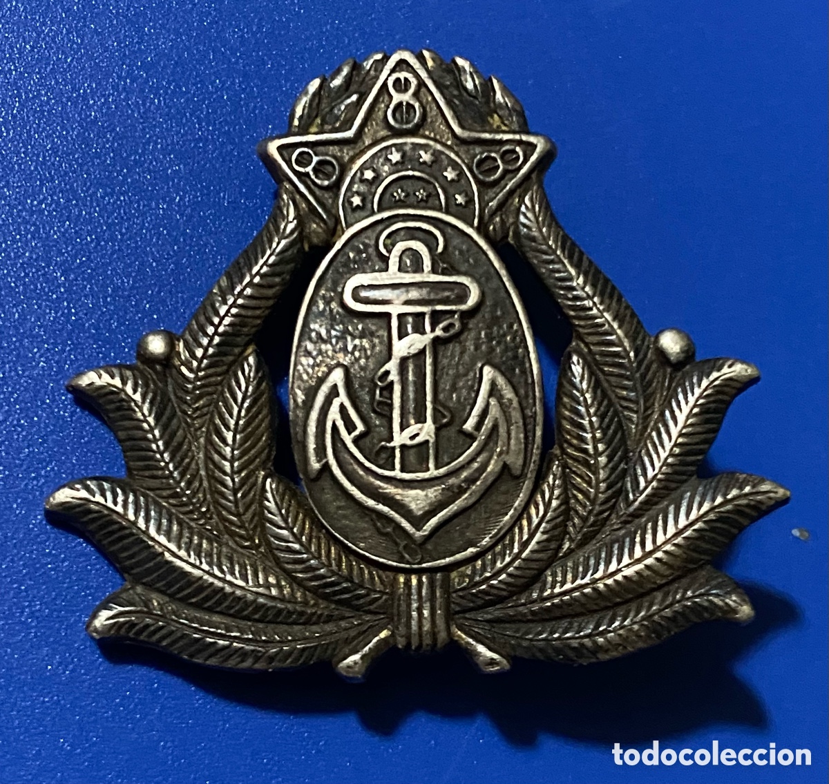 Antig&uuml;edades: Broche pin aguja Marina Brasil Plata Sterling