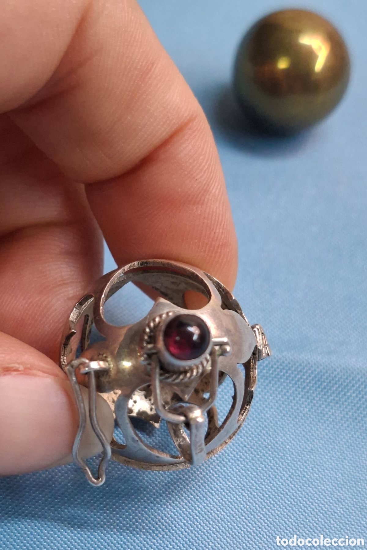 Antig&uuml;edades: Colgante esfera en plata 925 - Foto 6