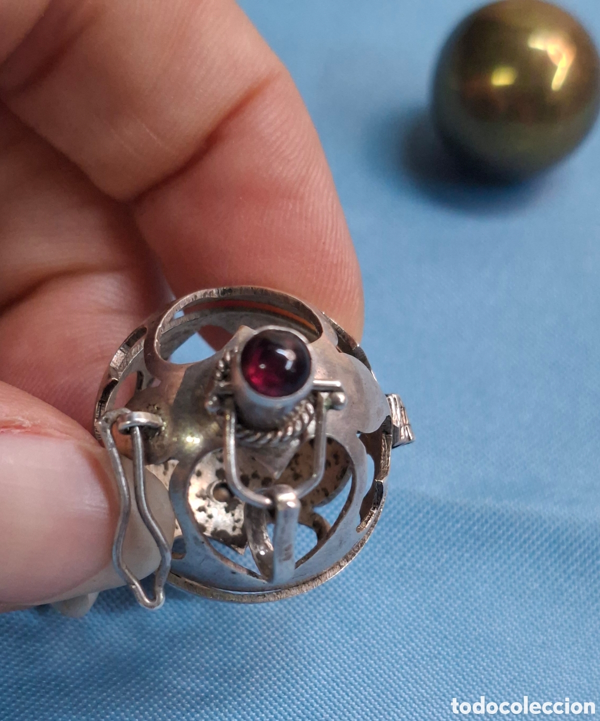 Antig&uuml;edades: Colgante esfera en plata 925 - Foto 12
