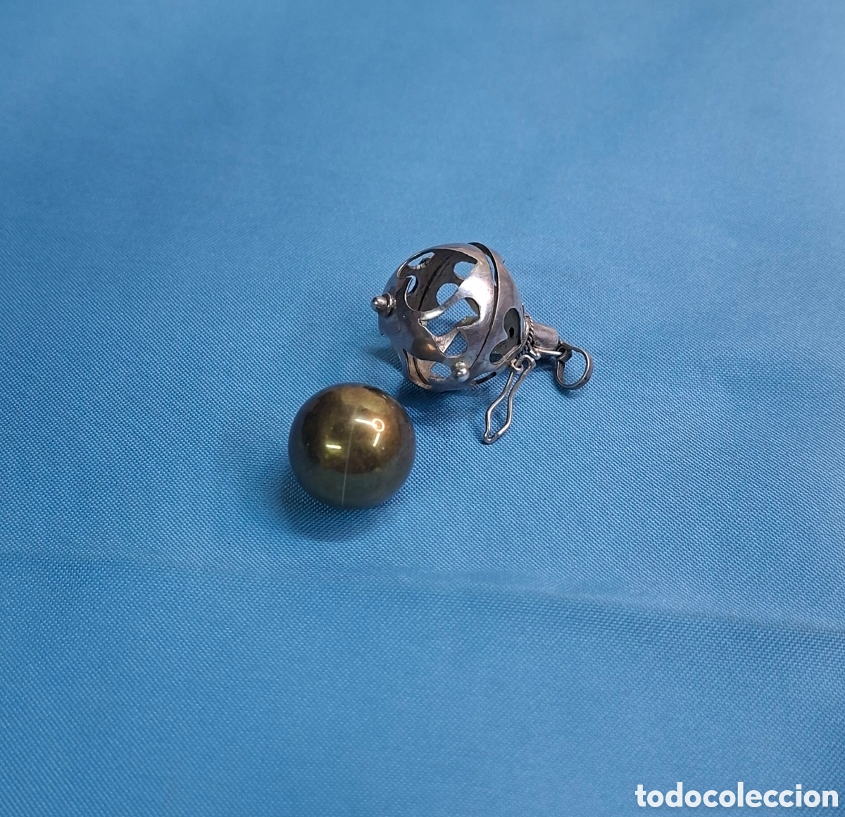 Antig&uuml;edades: Colgante esfera en plata 925 - Foto 19