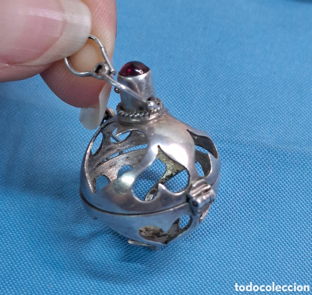 Antig&uuml;edades: Colgante esfera en plata 925 - Foto 1